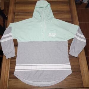 Justify LS Grey & Sea Green Pullover Hoodie "I'm Not Bossy..." - Size Large